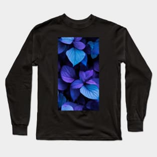 Beautiful fall leaves in surreal shades of lavender and purple washed in rain ! Long Sleeve T-Shirt